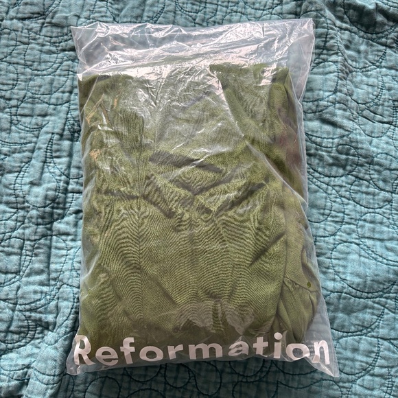 BRAND NEW Reformation Aiko Dress Green - Size 2 - Picture 5 of 11